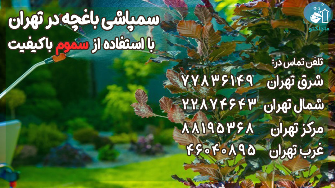 سمپاشی باغچه در تهران